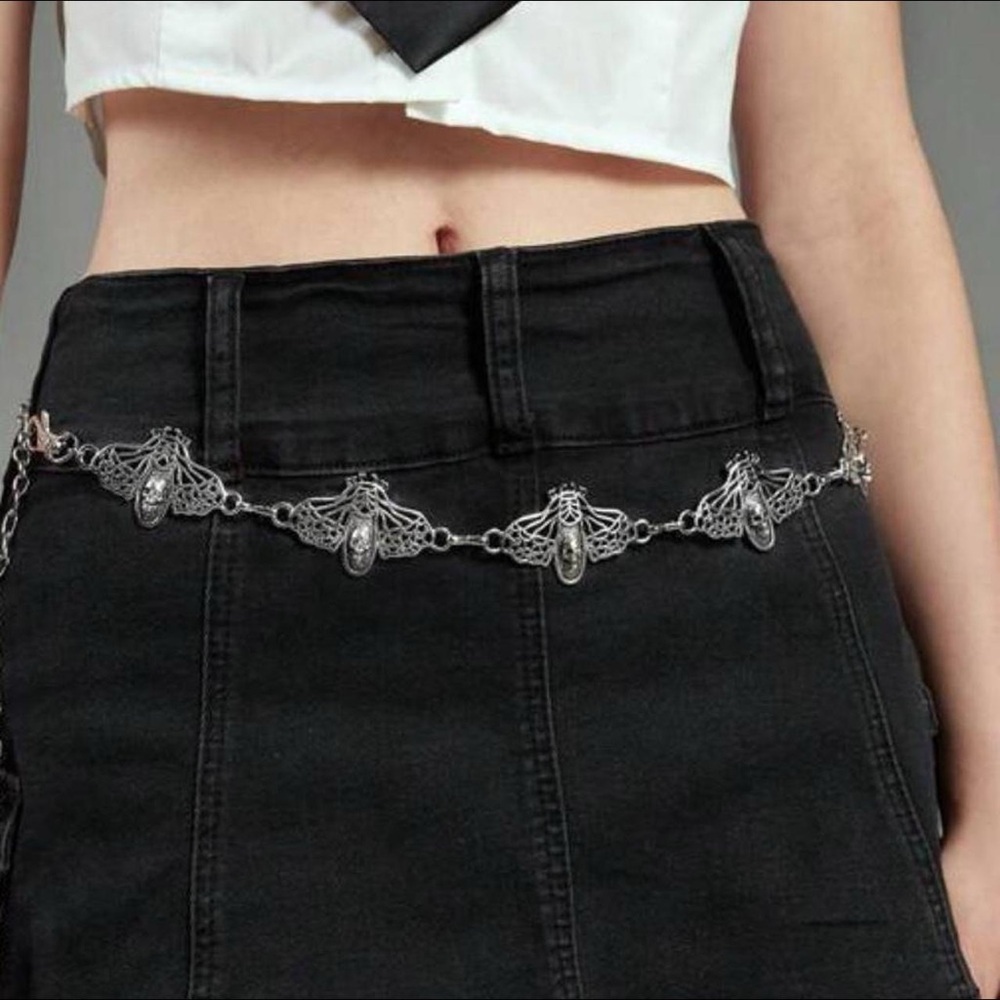 Death Head Moth Silver Belt